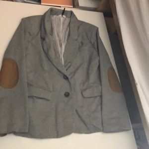 Grey Blazer with elbow patches